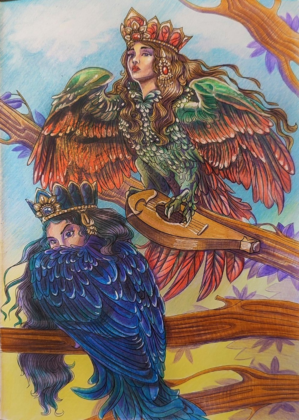 Гамают и Сирин от Yana Kolokolova