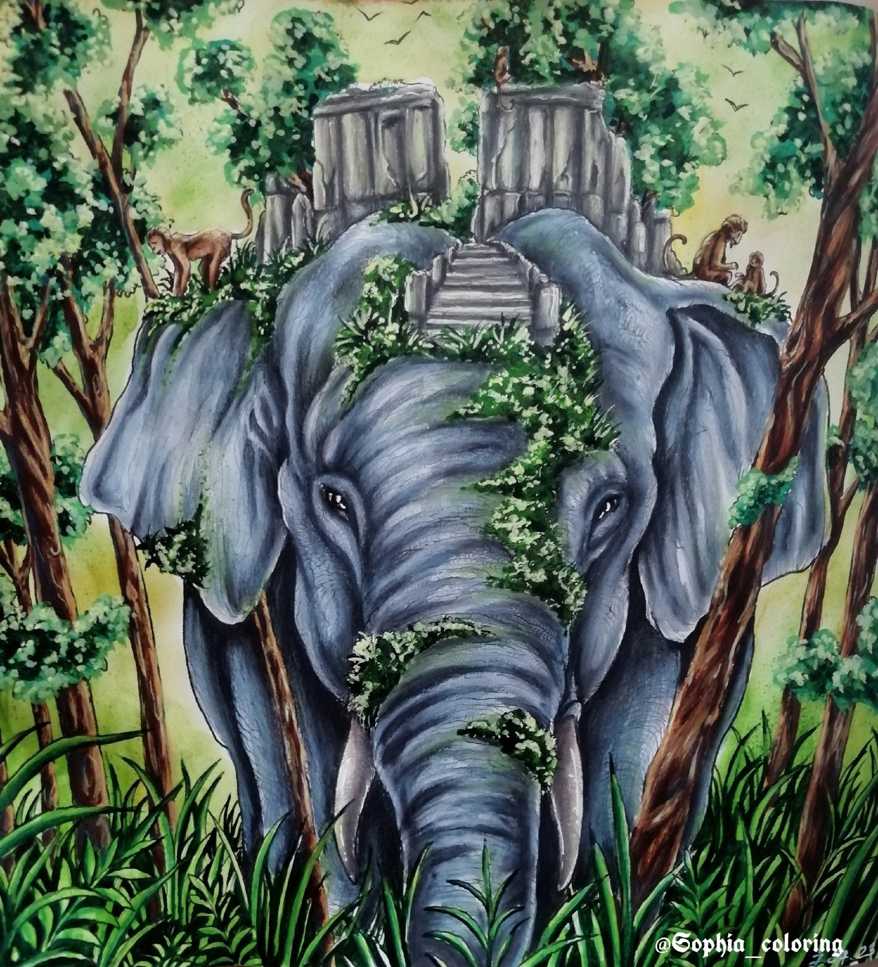 Asian elephants. от Sophia