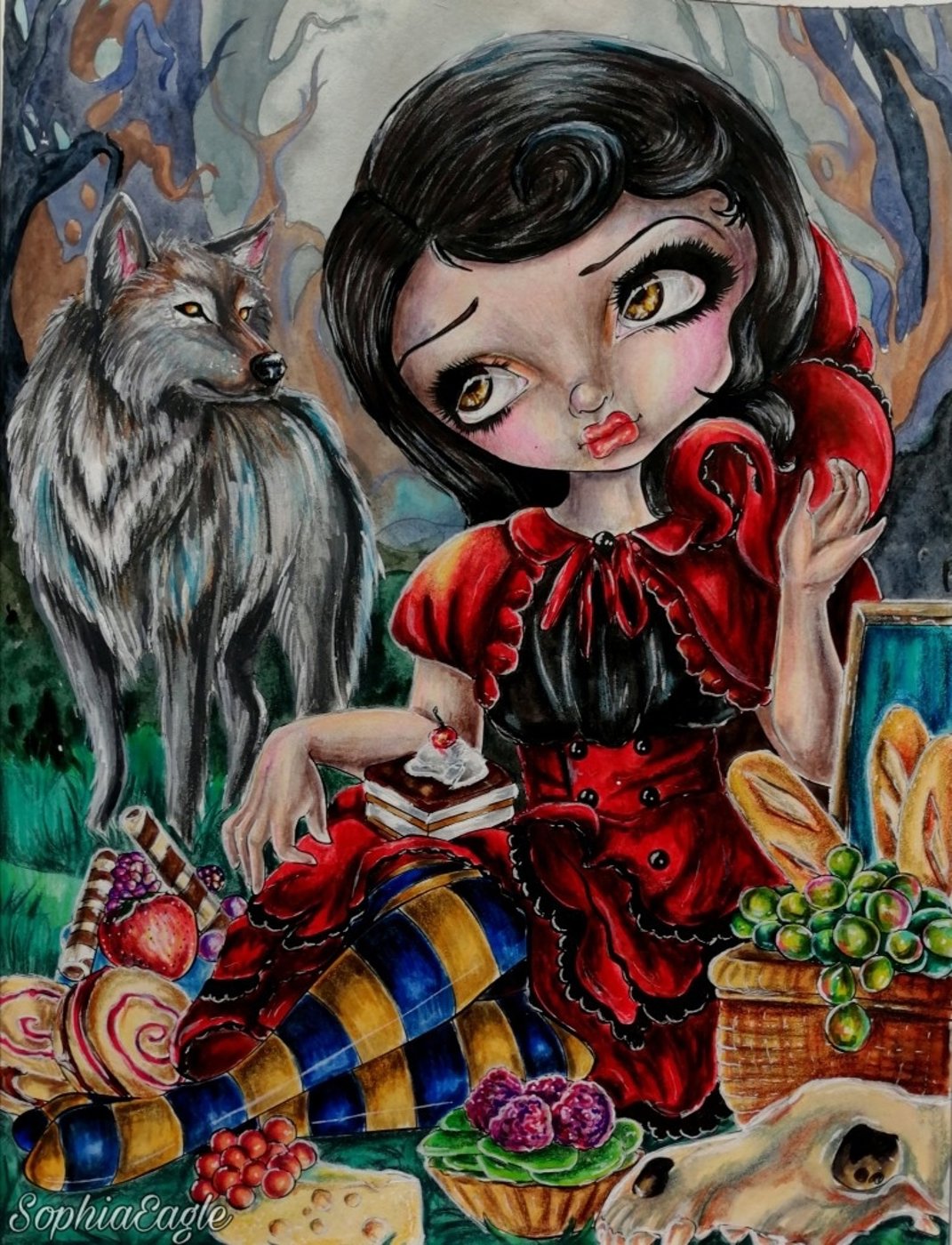 Red riding hood's picnic. от Sophia