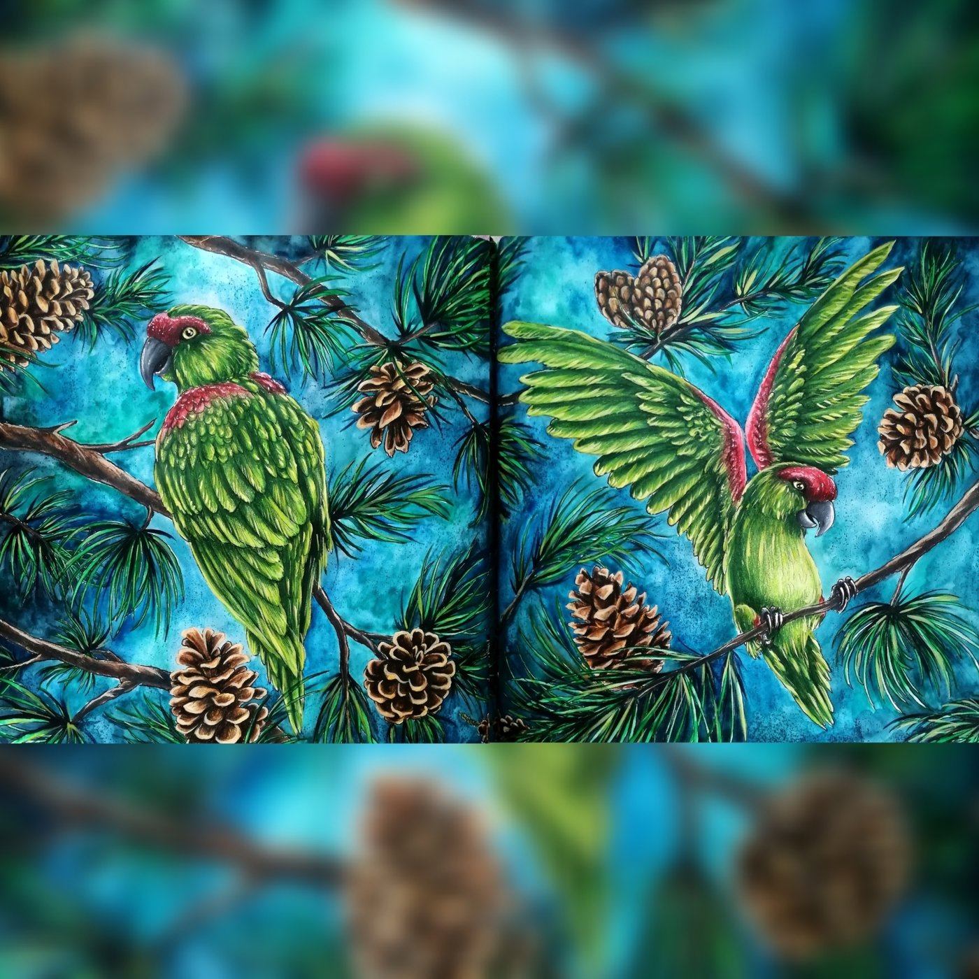 Thick-billed parrots. от Sophia