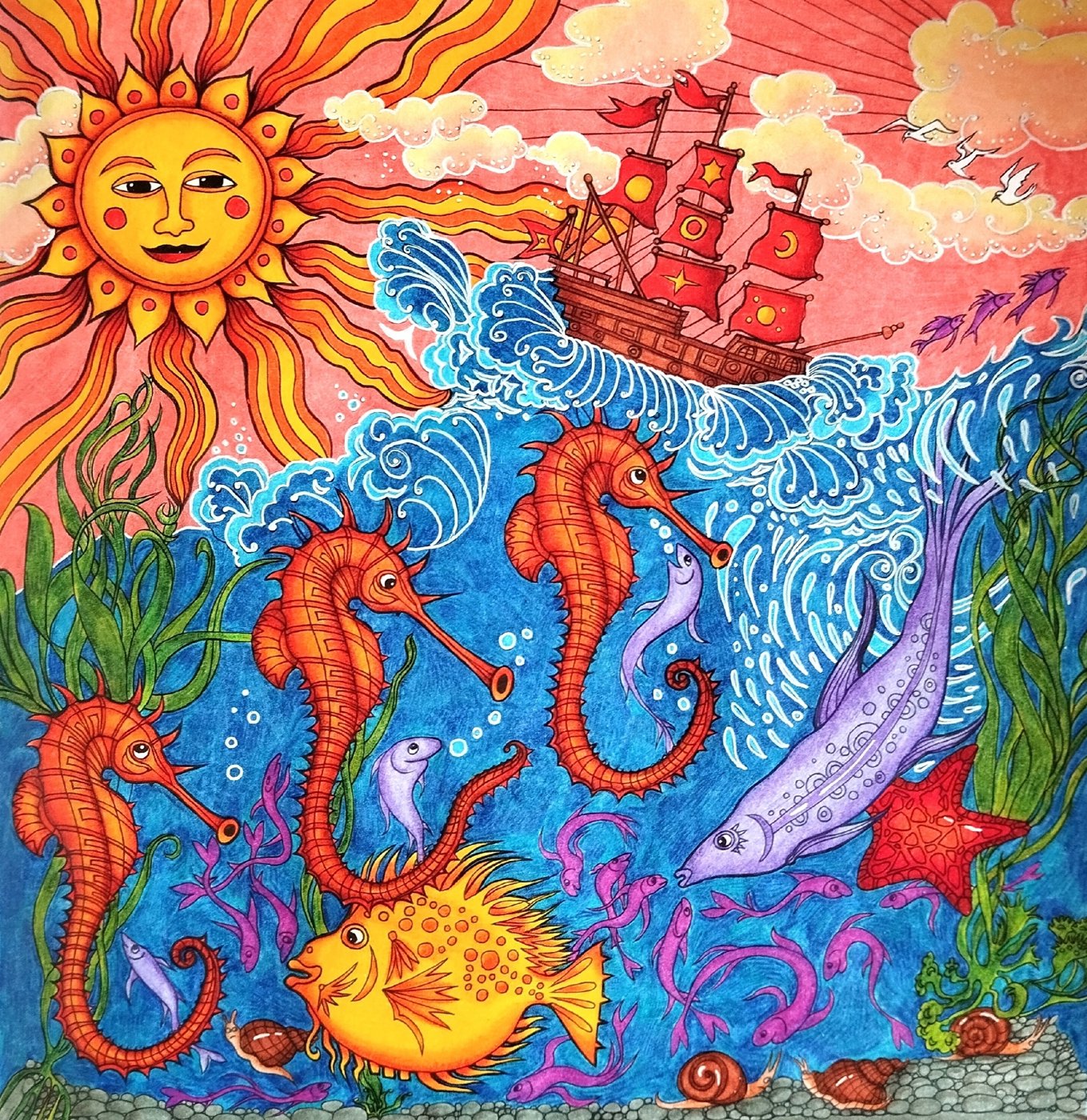Работа от Daria_coloring_hobby