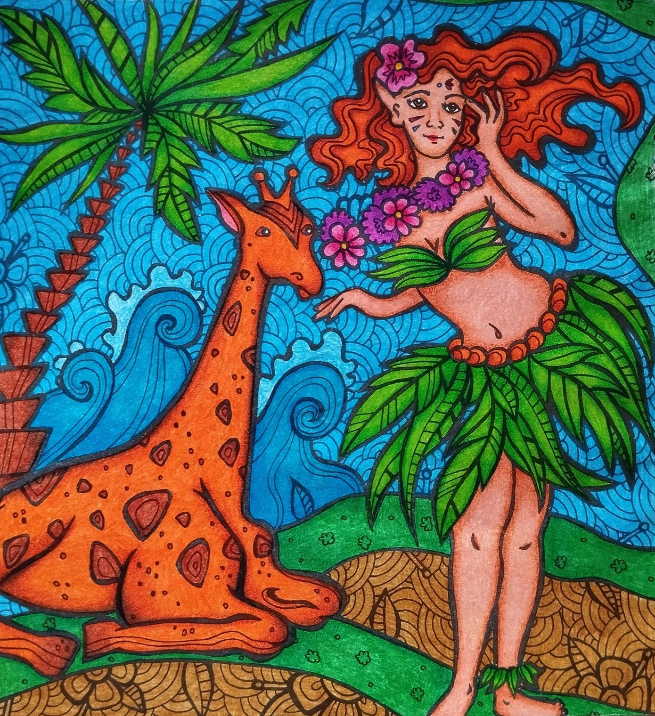 Работа от Daria_coloring_hobby