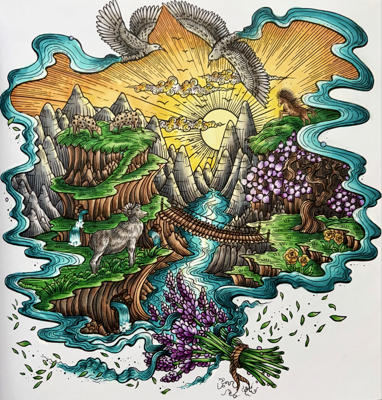Работа @Coloring blossom