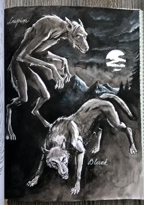 Римус Люпин и Сириус Блэк — раскрасил @AleksNordjM