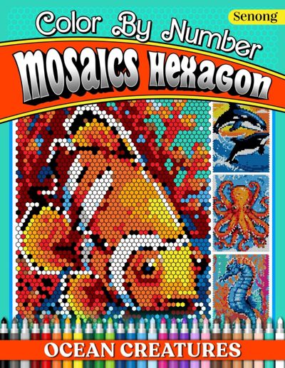 Mosaics Hexagon Ocean Creatures