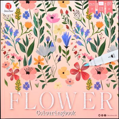 Flower colouring book