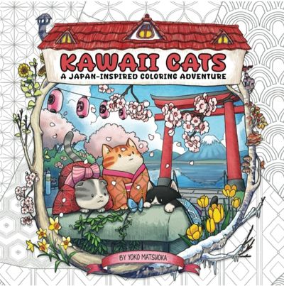 Kawaii Cats: A Japan Inspired Coloring Adventure