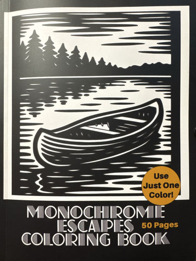 Monochrome escapes coloring book