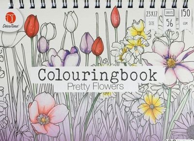 Colouringbook Pretty flowers