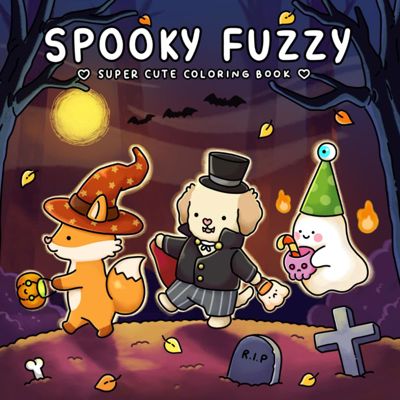 Spooky Fuzzy: Cute Creepy Coloring Book