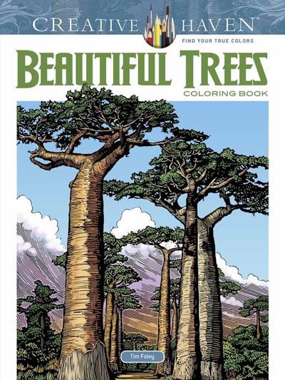 Beautiful Trees Coloring Book
