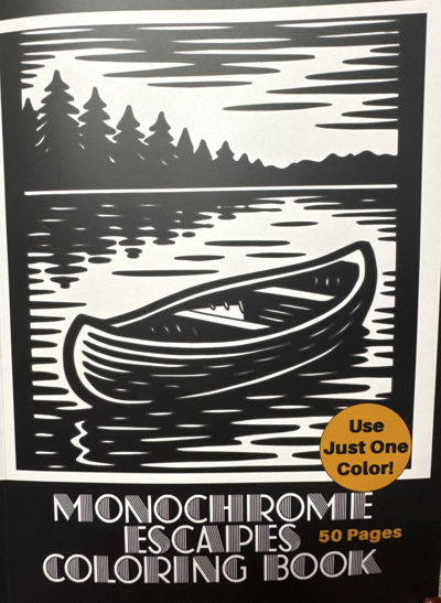 Monochrome escapes coloring book