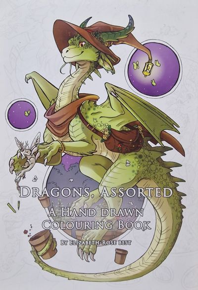 Dragons, Assorted a Hand drawn Colouring Book
