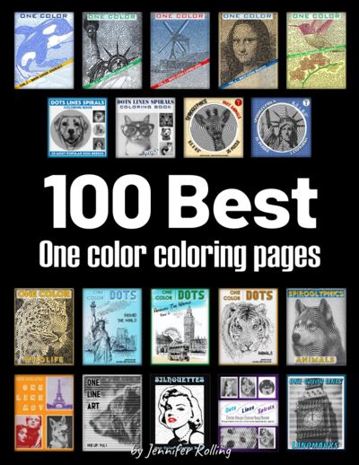 100 BEST One Color coloring pages