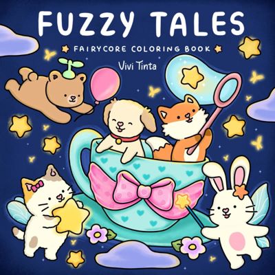 Fuzzy Tales: Fairycore Coloring Book