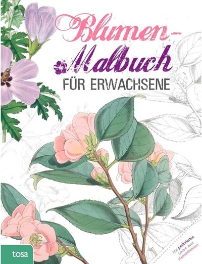 Blumen-Malbuch für Erwachsene