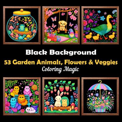 53 garden animals, flowers & veggies