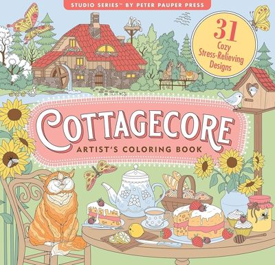 Cottagecore Adult Coloring Book