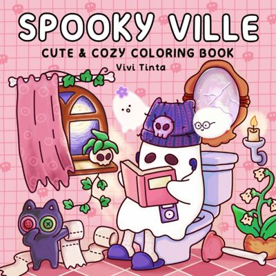 Spooky Ville: Cute & Cozy Coloring Book