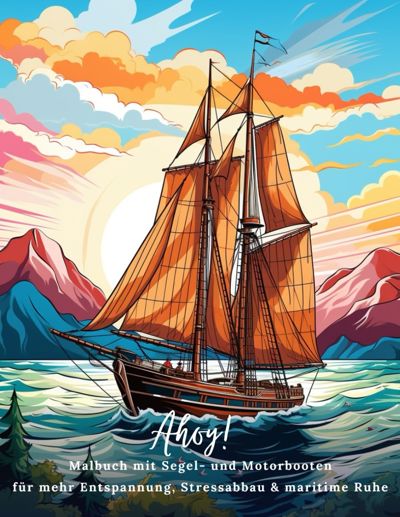 Ahoy!: Malbuch mit Segel- und Motorbooten - für mehr Entspannung, Stressabbau & maritime Ruhe
