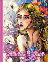 Раскраска «Flowers & Gems»
